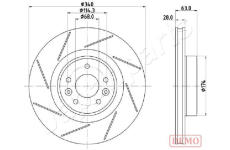 Brzdový kotúč JAPANPARTS DI-0717C