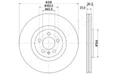 Brzdový kotúč JAPANPARTS DI-0900