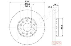 Brzdový kotúč JAPANPARTS DI-0910C