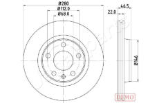 Brzdový kotúč JAPANPARTS DI-0911C