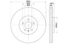 Brzdový kotúč JAPANPARTS DI-0912