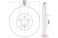 Brzdový kotúč JAPANPARTS DI-0912C