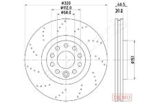 Brzdový kotúč JAPANPARTS DI-0913C