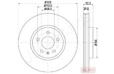 Brzdový kotúč JAPANPARTS DI-0917C