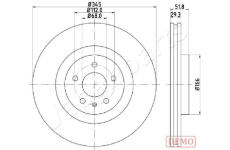 Brzdový kotúč JAPANPARTS DI-0918C