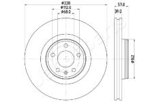 Brzdový kotúč JAPANPARTS DI-0920