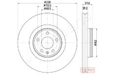 Brzdový kotúč JAPANPARTS DI-0920C