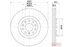 Brzdový kotúč JAPANPARTS DI-0922C