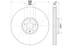 Brzdový kotúč JAPANPARTS DI-0928