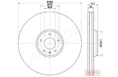 Brzdový kotúč JAPANPARTS DI-0928C