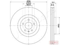 Brzdový kotúč JAPANPARTS DI-0929C