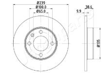 Brzdový kotúč JAPANPARTS DI-0937