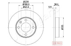 Brzdový kotúč JAPANPARTS DI-0937C