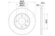 Brzdový kotúč JAPANPARTS DI-0938