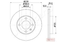 Brzdový kotúč JAPANPARTS DI-0938C