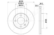 Brzdový kotúč JAPANPARTS DI-0939