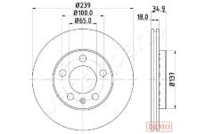 Brzdový kotúč JAPANPARTS DI-0945C