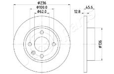 Brzdový kotúč JAPANPARTS DI-0946