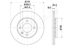 Brzdový kotúč JAPANPARTS DI-0952