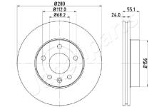 Brzdový kotúč JAPANPARTS DI-0958