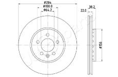 Brzdový kotúč JAPANPARTS DI-442