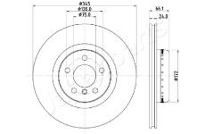 Brzdový kotúč JAPANPARTS DP-0104