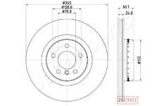 Brzdový kotúč JAPANPARTS DP-0104C