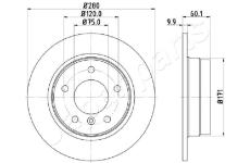 Brzdový kotúč JAPANPARTS DP-0107