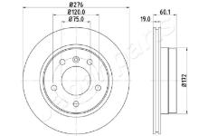 Brzdový kotúč JAPANPARTS DP-0111