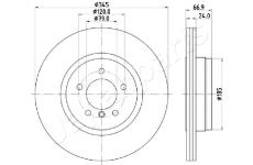 Brzdový kotúč JAPANPARTS DP-0122