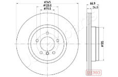 Brzdový kotúč JAPANPARTS DP-0126C