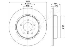 Brzdový kotúč JAPANPARTS DP-0129