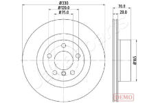 Brzdový kotúč JAPANPARTS DP-012C