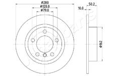 Brzdový kotúč JAPANPARTS DP-0134