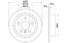 Brzdový kotúč JAPANPARTS DP-0136