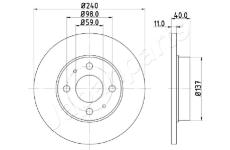 Brzdový kotúč JAPANPARTS DP-0200