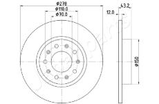 Brzdový kotúč JAPANPARTS DP-0204