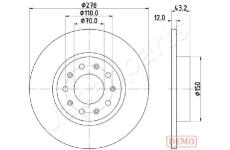 Brzdový kotúč JAPANPARTS DP-0204C