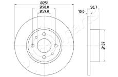 Brzdový kotúč JAPANPARTS DP-0206