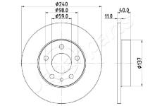 Brzdový kotúč JAPANPARTS DP-0209