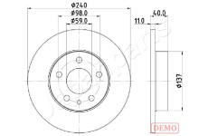 Brzdový kotúč JAPANPARTS DP-0209C