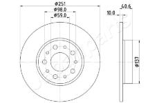 Brzdový kotúč JAPANPARTS DP-0211