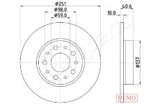 Brzdový kotúč JAPANPARTS DP-0211C