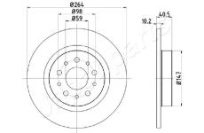 Brzdový kotúč JAPANPARTS DP-0212