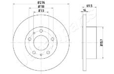 Brzdový kotúč JAPANPARTS DP-0223