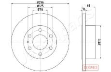 Brzdový kotúč JAPANPARTS DP-0225C