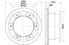 Brzdový kotúč JAPANPARTS DP-0226