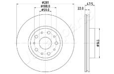 Brzdový kotúč JAPANPARTS DP-0229