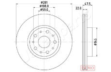 Brzdový kotúč JAPANPARTS DP-0229C