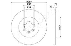 Brzdový kotúč JAPANPARTS DP-0234C